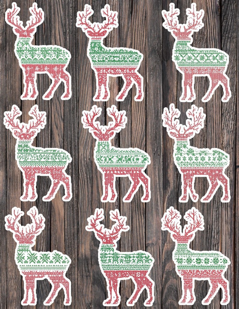 Christmas Sweater Reindeer Cut Vinyl Stickers Scrapbooking Laptop Waterbottle