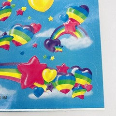 Vintage 1990 3M Rainbow Hearts & Stars Clouds Stickers