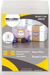 Tear-Resistant Round Stickers – 2″ Diameter – 1200 Labels