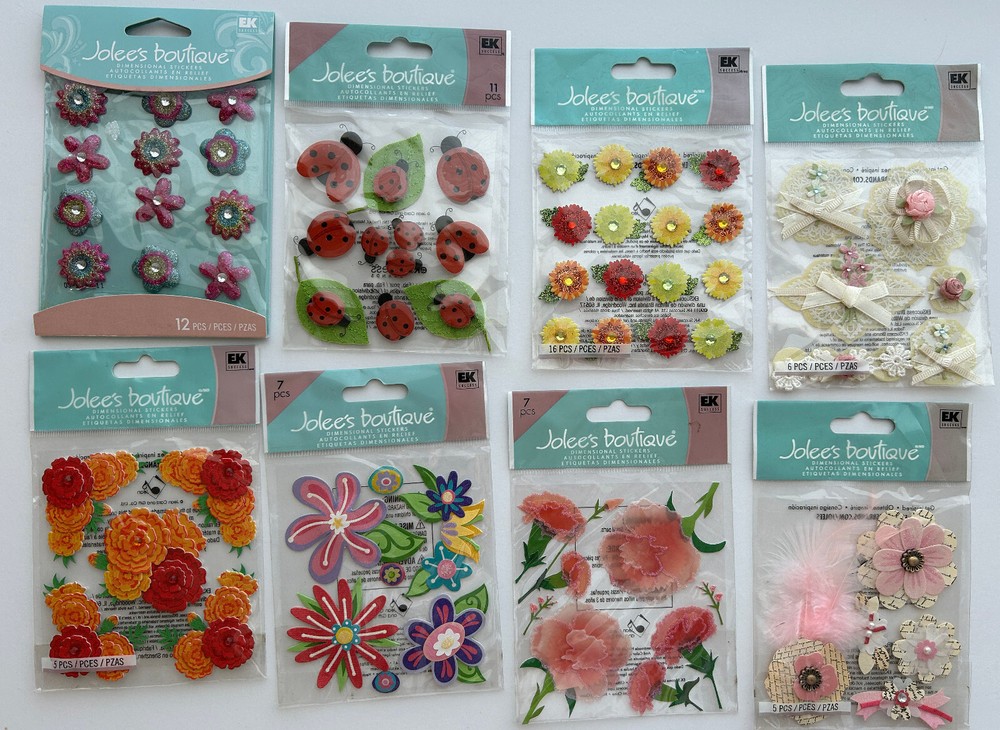 FUN Jolee’s Boutique Vintage Stickers NIP -Theme: FLOWER Fun Lots of FLORAL