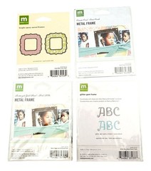 Making Memories Lot of 12 Photo Corners Mini Frames and Chipboards New