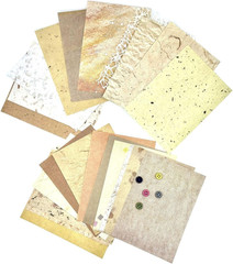 Textured Scrapbook Paper Mesh Fabric – Junk Journal Supplies Assorted Set 51 She