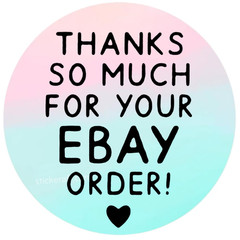 Thank You eBay Order Stickers – Round Labels for Packaging 2inch