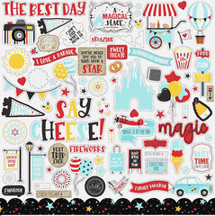 Magical Place Disney Park Family Vacation Echo Park 12 x 12 Element Stickers