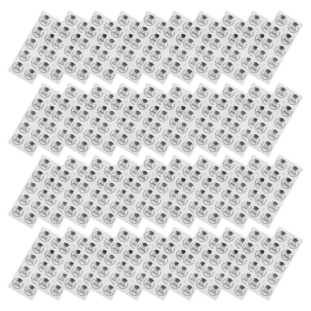 10 Sheets Gruation Sticker Cap Decorations for Graduation Graduate