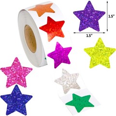 Large Star Stickers for 500 PCS Glitter Sparkly Star Behavior Reward Stickers…