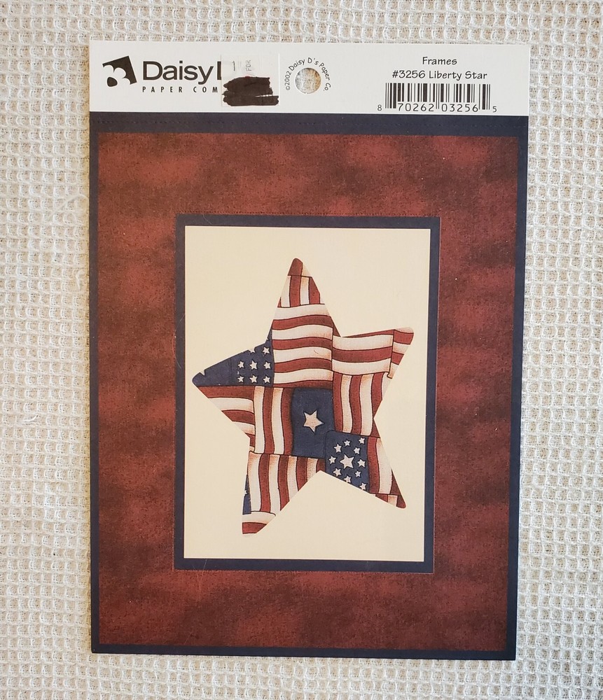 Daisy D’s Paper Co. 2002 Page Topper Die Cut Title ~ #3256 Frames Liberty Star