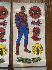 Rare Vintage Spider Man Marvel Comics Super Hero Puffy Stickers Lot Prism DC New