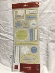 Scrapbook / Stickers-Chatterbox -Love Tiles
