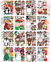 48 Sheets Christmas Tree Party Favors Stickers for Kids