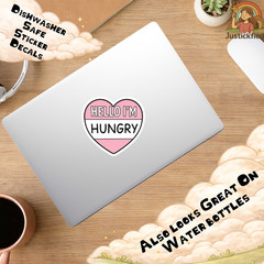 Hello I’m Hungry Sticker, laptop sticker, Watter bottle sticker, car decal