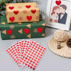 1920Pcs Holographic Glitter Heart Stickers, 0.5Inch Mini Red Hearts