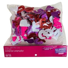 Valentine Craft Supplies Lot Sticker Gemstone Heart Letters Scrapbooking DIY
