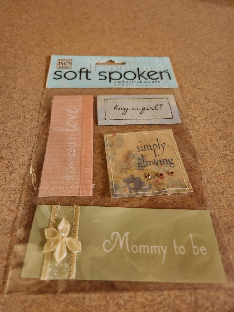 Me & My Big Ideas/Soft Spoken~Baby Shower~embellishments for scrapbooking/crafts