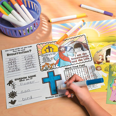 Easter «He Lives!» Sticker Scenes (12 Backgrounds & 12 Sticker Sheets)