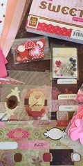Large Lot of Valentine Scrapbook Paper Stickers Ribbon Rubber Stamps, Hearts
