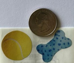 DOG TOYS Sticker(6pc)Frances Meyer•Puppy•Bone•Collar￼￼•Tennis ball•Dog food•Bark