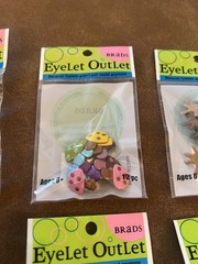 Eyelet Outlet Brads Lot of NEW 6 packs Card Making Scrapbooking Kids Baby Pastel