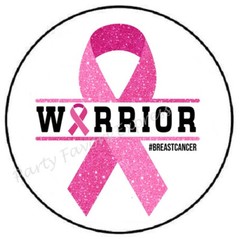 WARRIOR BREAST CANCER AWARENESS ENVELOPE SEALS LABELS STICKERS PARTY FAVORS