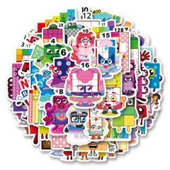 52pcs Early Education Puzzle Animation Stickers Pack, Aesthetic Vinyl Waterpr…