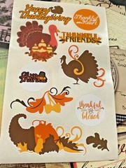 Scrapbooking Embellishment Thanksgiving Autumn Fall Leaves Harvest Stickers