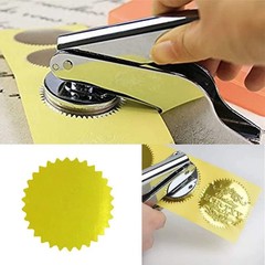 300 Pcs Self Adhesive Gold Embossed Foil Blank Certificate Notary Seal Stickers