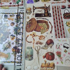 VICTORIAN floral Romance vintage sticker sheet lot 1990s (L) CREATIVE GIFTED