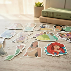 Disney Princess Mickey Donald Pixar Dreamwork 25pc Random Stickers 2inch X 2inch