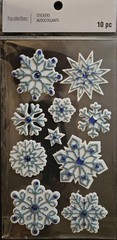 668489 Recollections Blue and White Snowflake Stickers – 10 Pieces