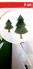 Recollections Christmas HONEYCOMB STICKER – EVERGREEN TREES – 3 pcs