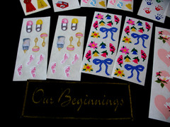 Creative Memories Lot Stickers,Ribbons, School, Handprints, Baby, FloralVarious.