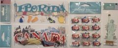 JOLEE’S BOUTIQUE Lot of 12 Dimensional Scrapbooking Stickers TRAVEL DESTINATIONS