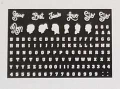 MADE MINE Self-Adhesive Rub-Ons – BLACK & WHITE ICONS – 301 pcs