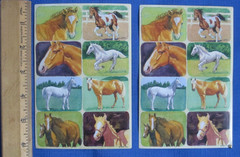 #22 NEW Lot-7 Sheets Horses Stickers Cardmaking Scrapbook Crafts DIY 1 Missing