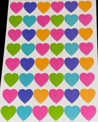 HEARTS✨48✨STICKERS✨🩷💜🧡🩵✨6” x 4”✨LOVE IS IN THE AIR✨AWESOME✨💌✨💫