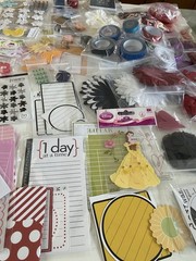 Huge Mixed Scrapbooking Em2 Lot Embellishments Doodlebug Ribbon Disney Flowers