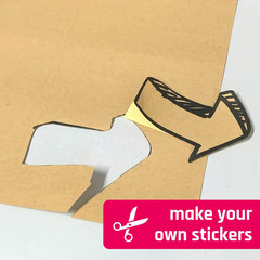 30 Sheets, Kraft Sticker Paper Labels, Laser/Inkjet Printing – Letter Size (8.5
