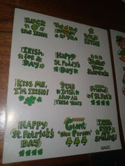 Vintage American Greetings St Patricks Day Stickers Lot of 3 sheets teddy bear