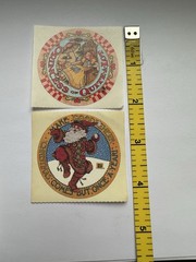 Vtg Mary Engelbreit Oval/Circle Sticker Lot Queen Princess Cheer 5pc NOS