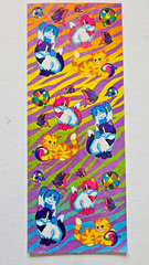 VTG Lisa Frank Sticker Kittens, Butterflies Sheet Complete Rare 2-3/4″ x 6-3/4″