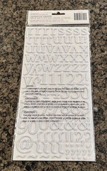 Thickers SUNNY Glitter Foam Letter Stickers White Glitter