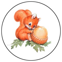 30 CUTE SQUIRREL ENVELOPE SEALS PARTY LABELS PARTY FAVORS STICKERS 1.5″