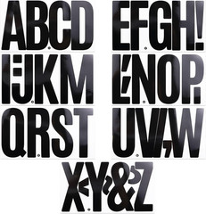 21 Sheets 6 Inch Letter Stickers, Self Adhesive Vinyl Capital Alphabet Punctuati
