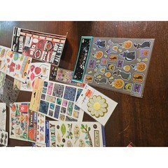 Multi-Brand Scrapbook Sticker Lot Mixed Themes Multicolor Craft Die Cuts