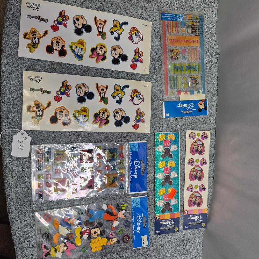 disney micky & minnie mouse and all their freinds sticker sheets 7 sheets