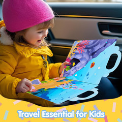 Mermaid Dress Up Reusable 3D Sticker Book for Toddlers Kids 3 4 5 Travel GiftToy