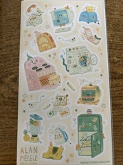 Stickii Club House Appliances Stickers Sheet By Alan Melele