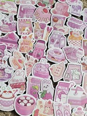 Lot Of Assorted Sweet Treat Stickers, Approximately 95 Stickers, Desserts Snacks