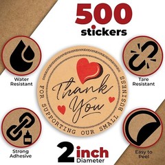 Thank You For Supporting Our Small Business 2 Inch Self Adhesive 500 Label Roll