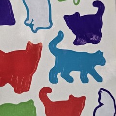 Vintage 1984/86 Current Cats Jumbo Sticker Pack, 8 Partial Sheets 2 Full Sheets